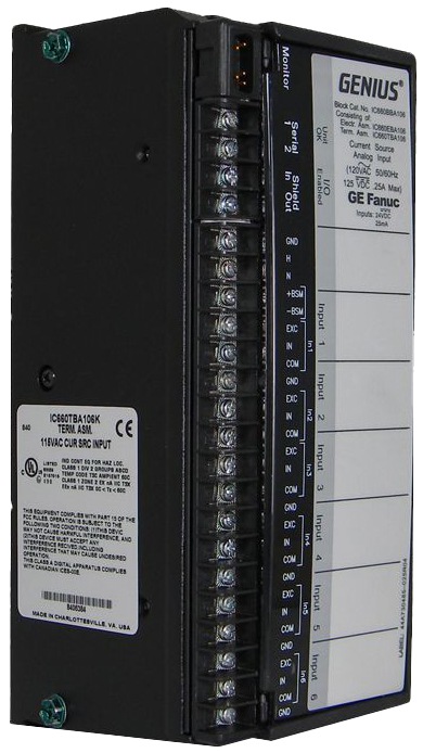 Remanufactured GE-Emerson IC660BBA106 Genius Current-Source Input Block